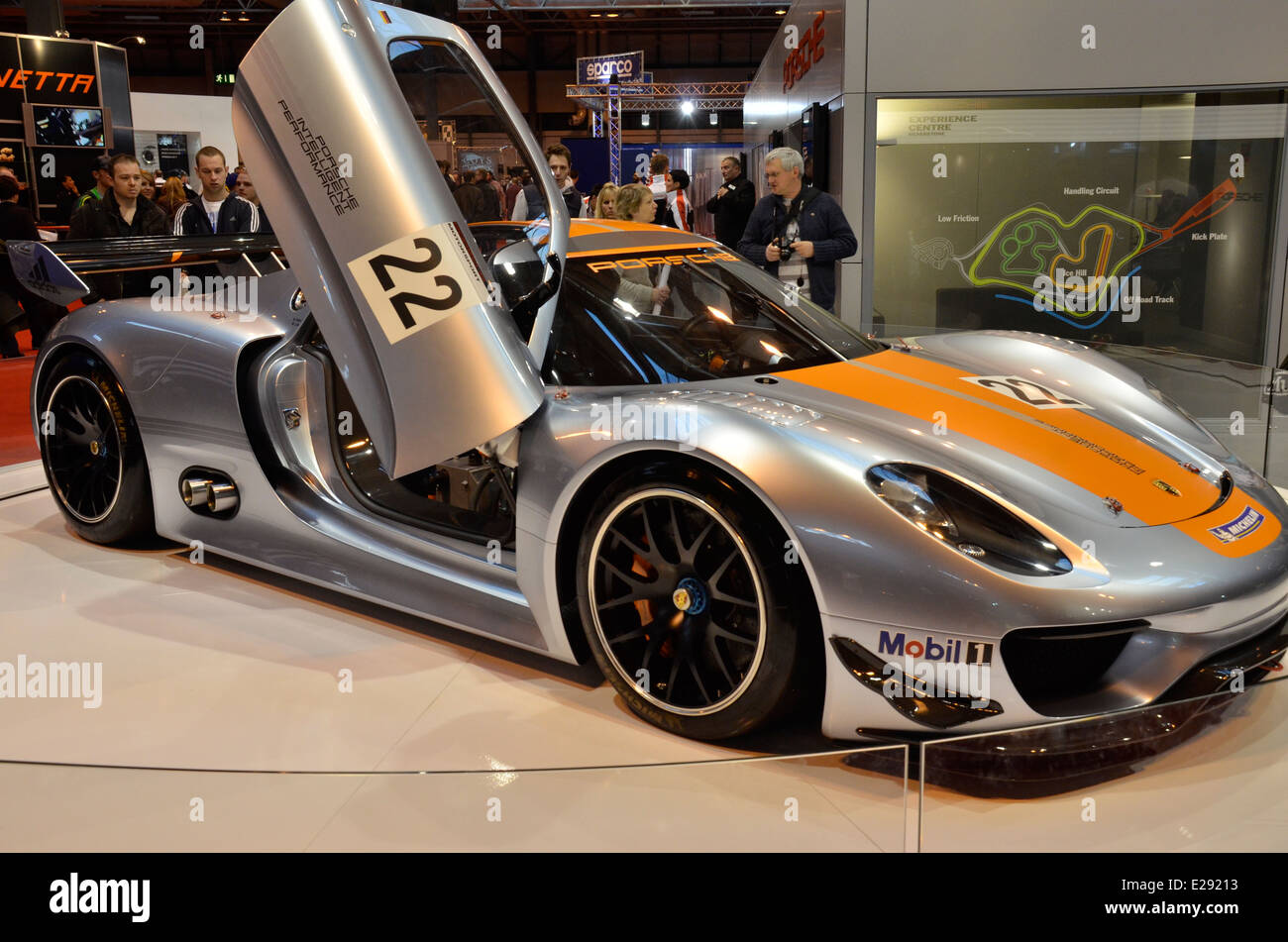 Porsche 918 concept ibrido a car show Foto Stock