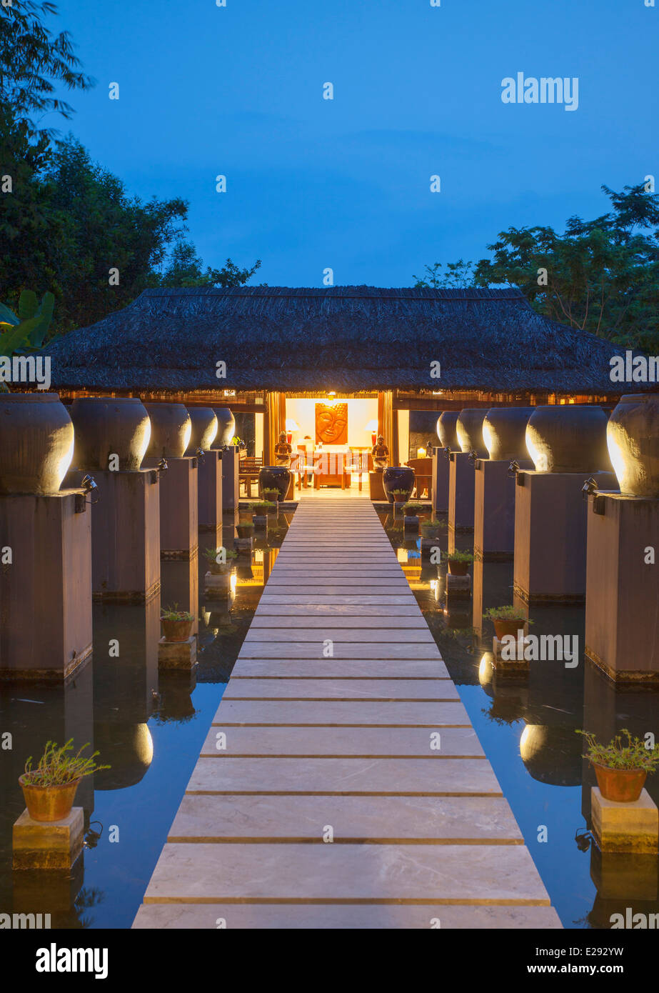 Area termale nel pellegrinaggio Village Hotel, tonalità, Thua Thien-Hue, Vietnam Foto Stock