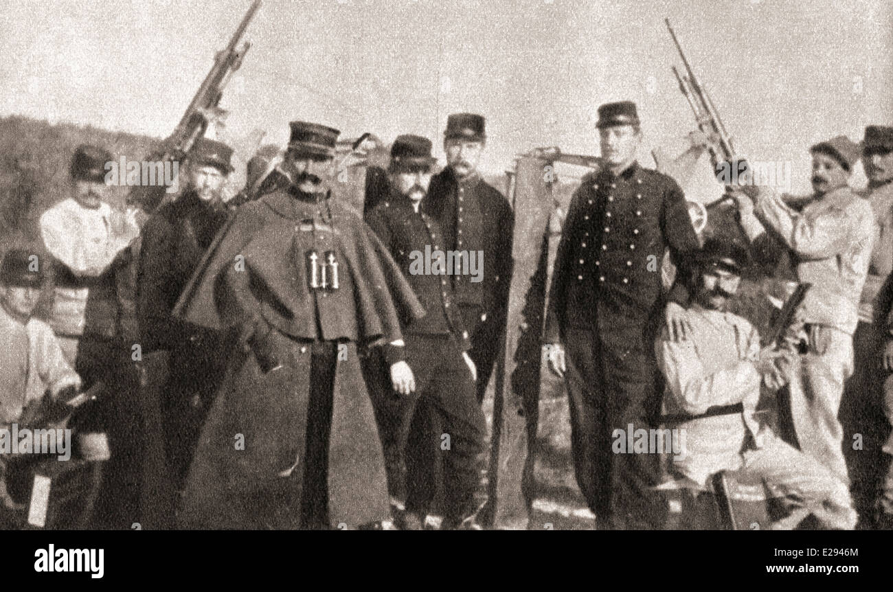 Un inizio di tipo francese di anti-aerei pistola in uso nel novembre 1914. In Gran Bretagna questa arma era noto anche come Archie Foto Stock