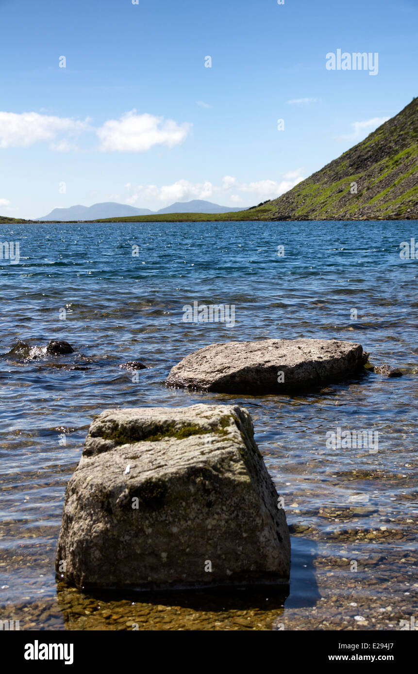Manod lago a Blaenau Ffestiniog, Gwynedd Foto Stock