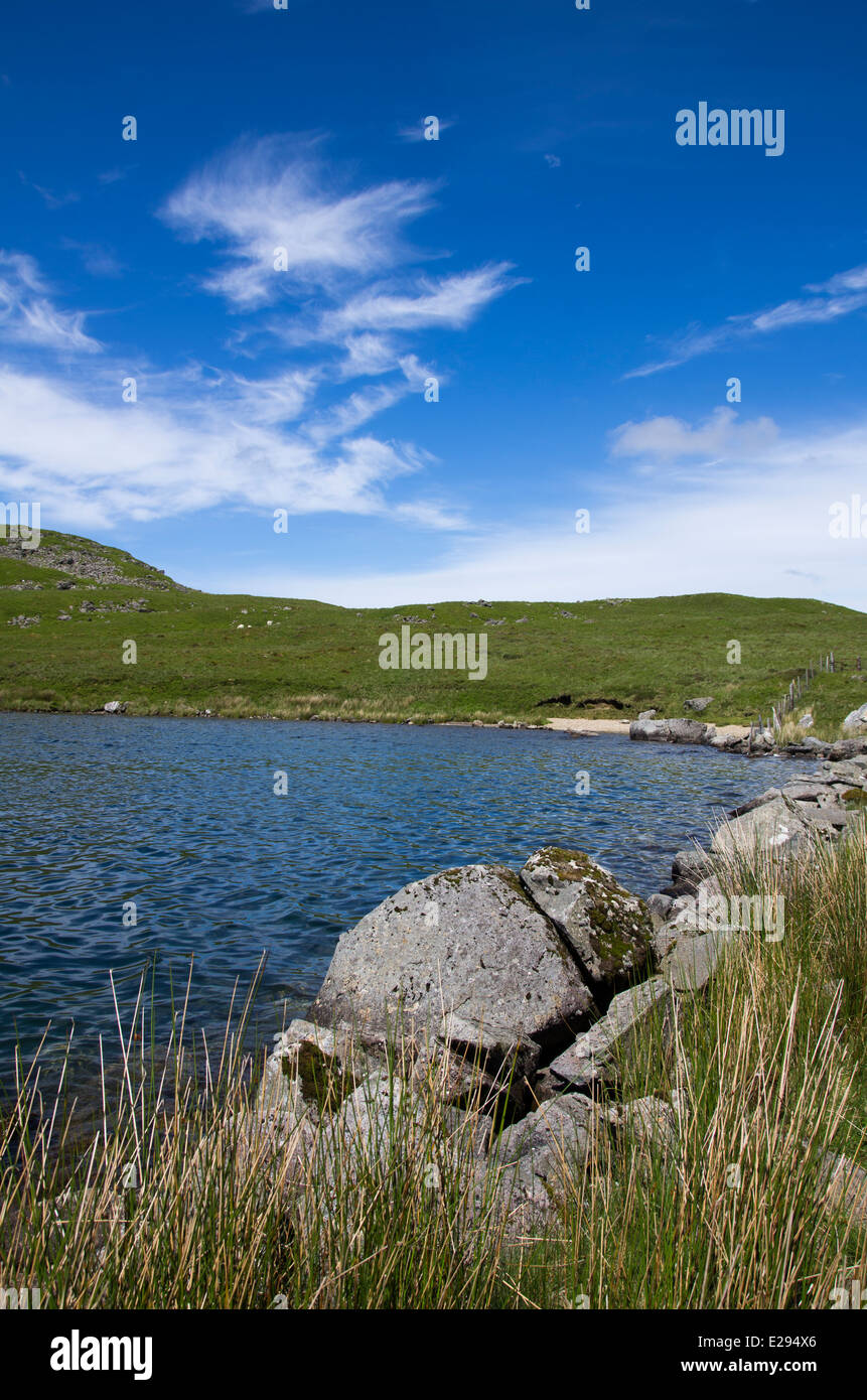 Manod lago a Blaenau Ffestiniog, Gwynedd Foto Stock