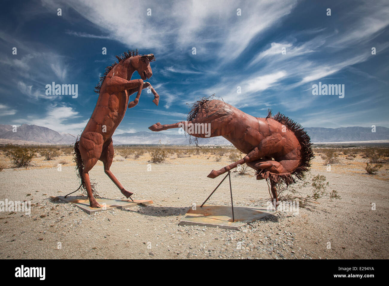 I cavalli del deserto di Ricardo Breceda Foto Stock