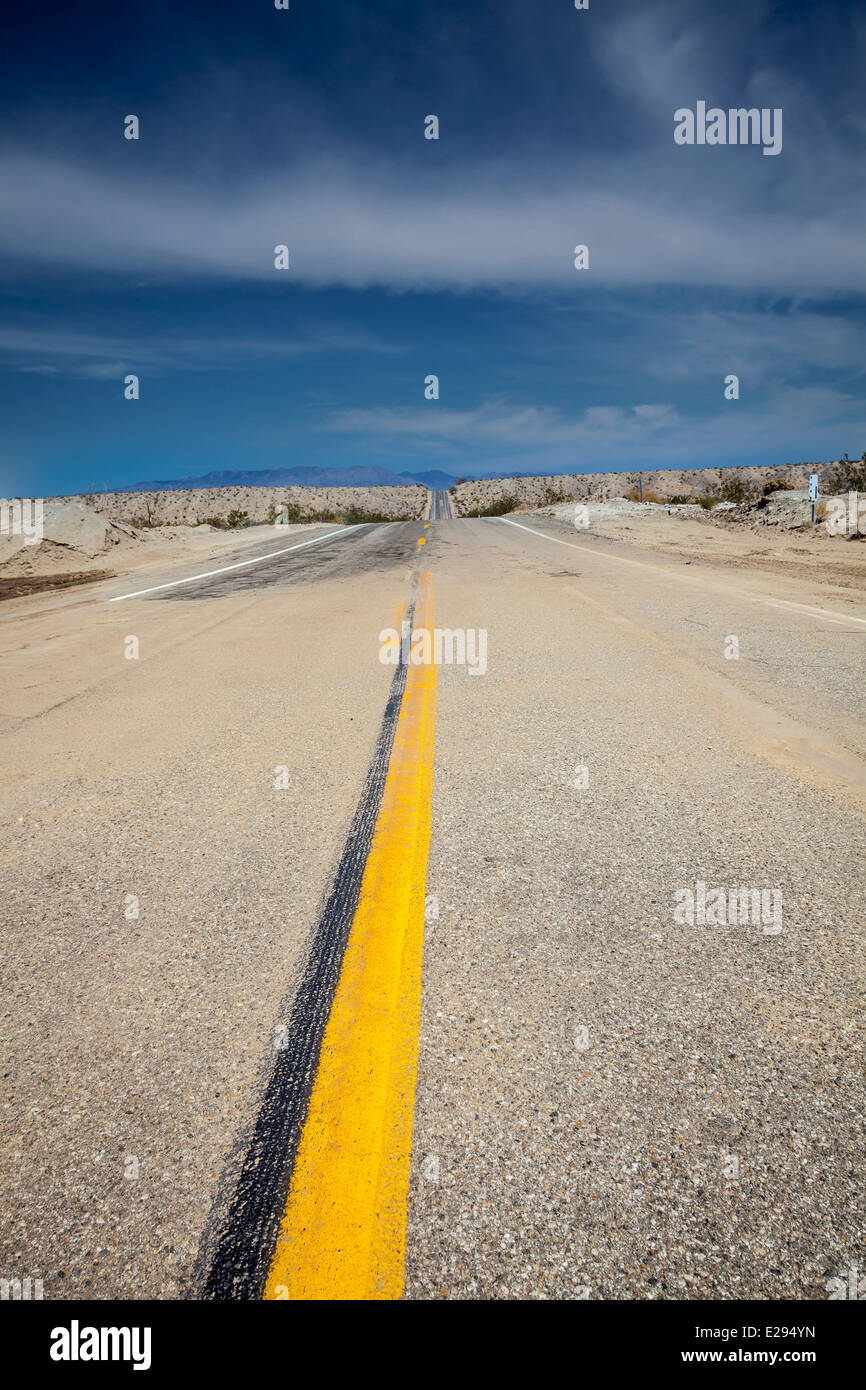 Strade del deserto, California Foto Stock