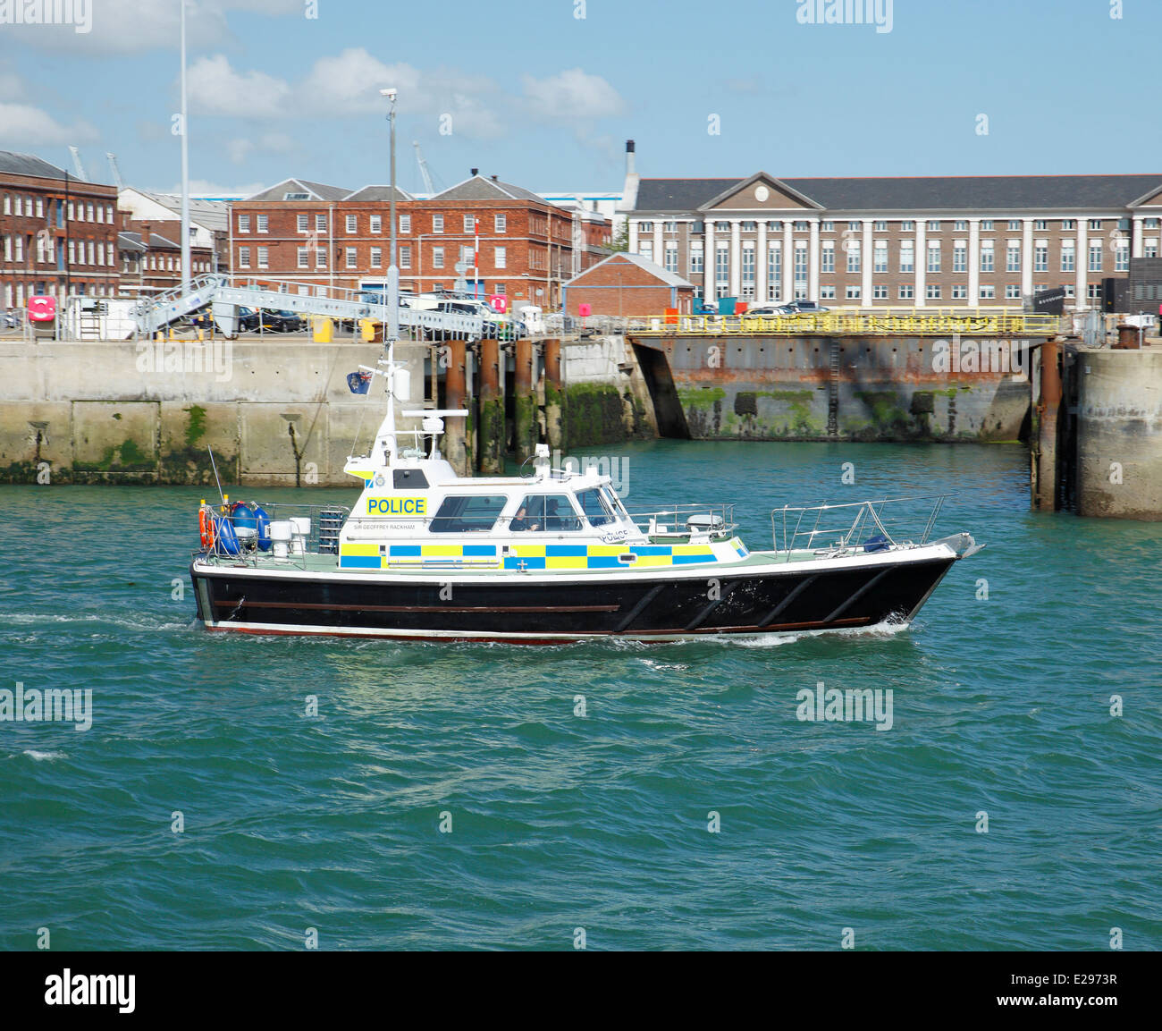 Il sir Geoffrey Rackham lancio di polizia, Portsmouth Porto. Foto Stock