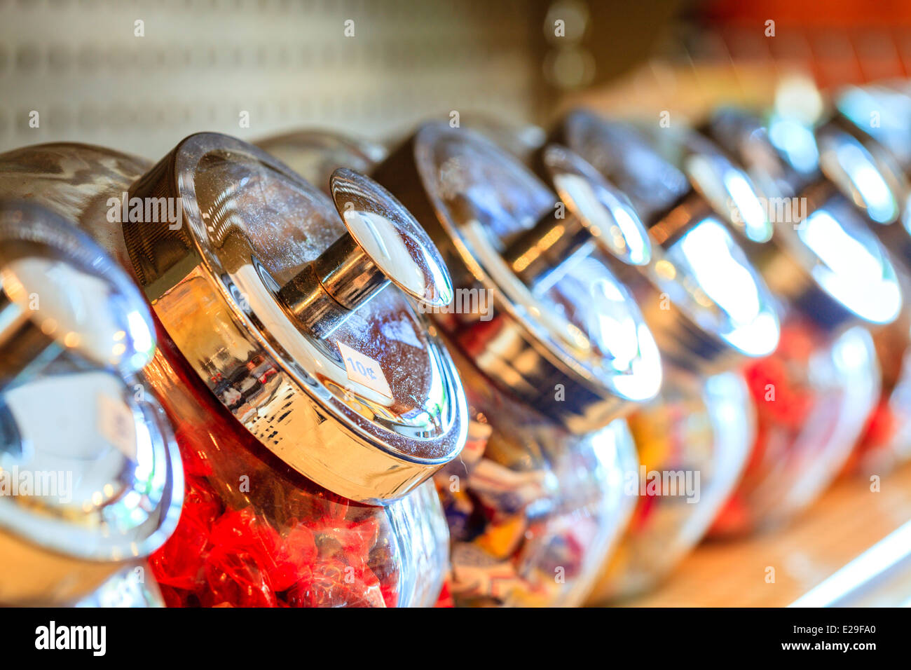 Candy vasetti in un negozio Foto Stock