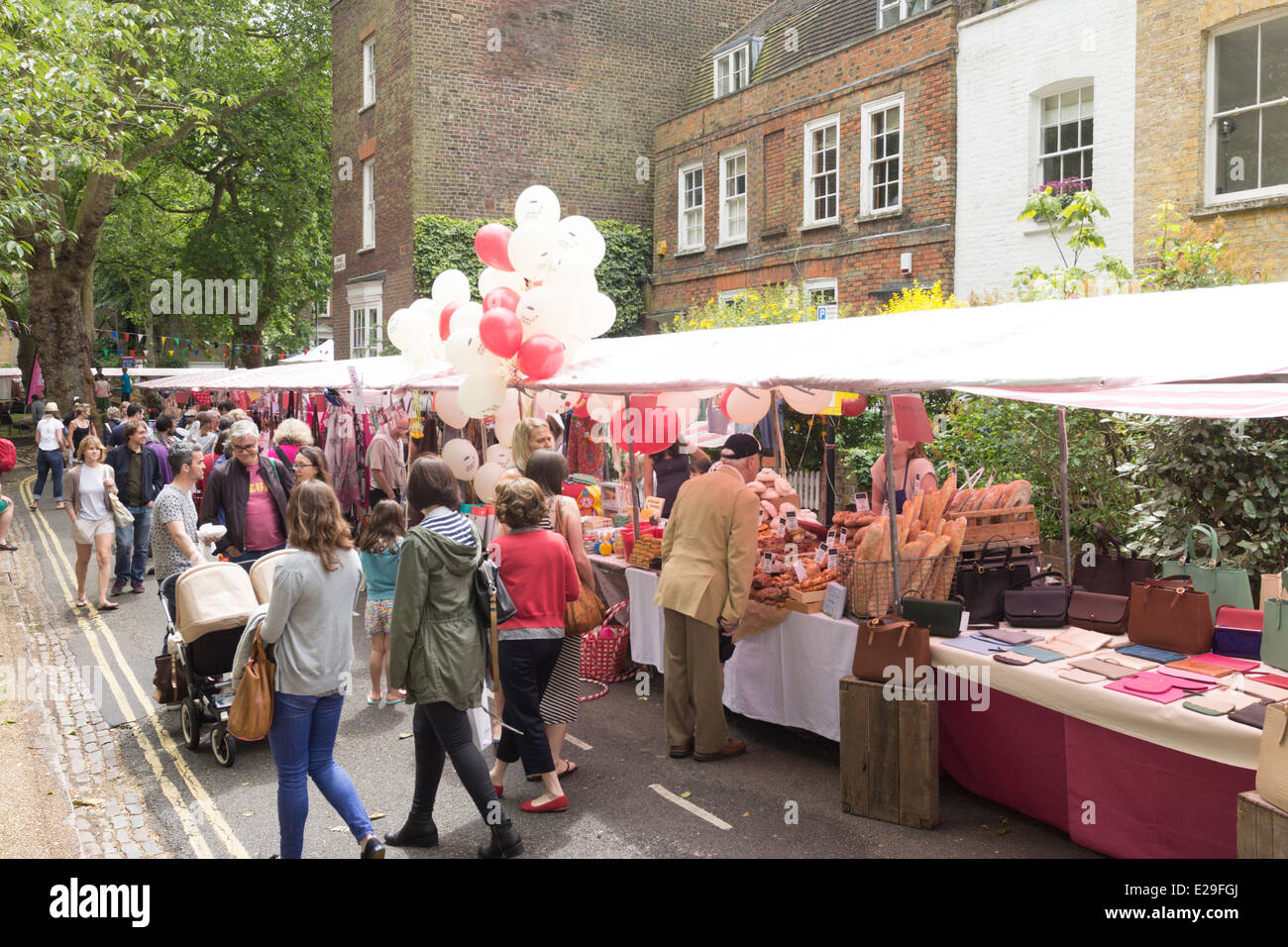 La fiera in Piazza - Highgate - Londra Foto Stock