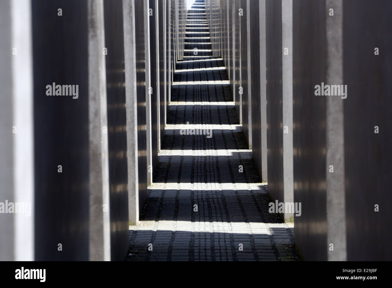 Il memoriale dell'olocausto,Memoriale al assassinato ebrei dell'Europa a Berlino, Germania Foto Stock