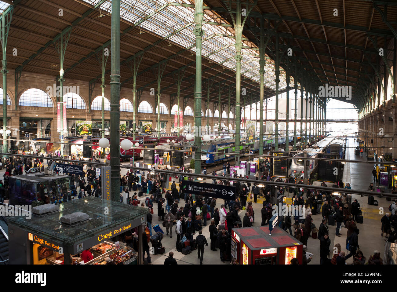 Francia, Parigi, stazione dei treni Gare du Nord Foto Stock