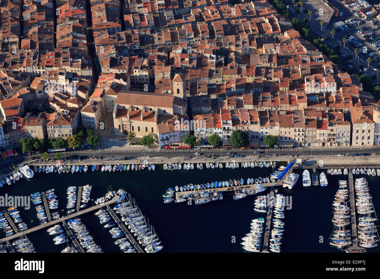 Francia, Bouches du Rhone, La Ciotat, porto (vista aerea) Foto Stock