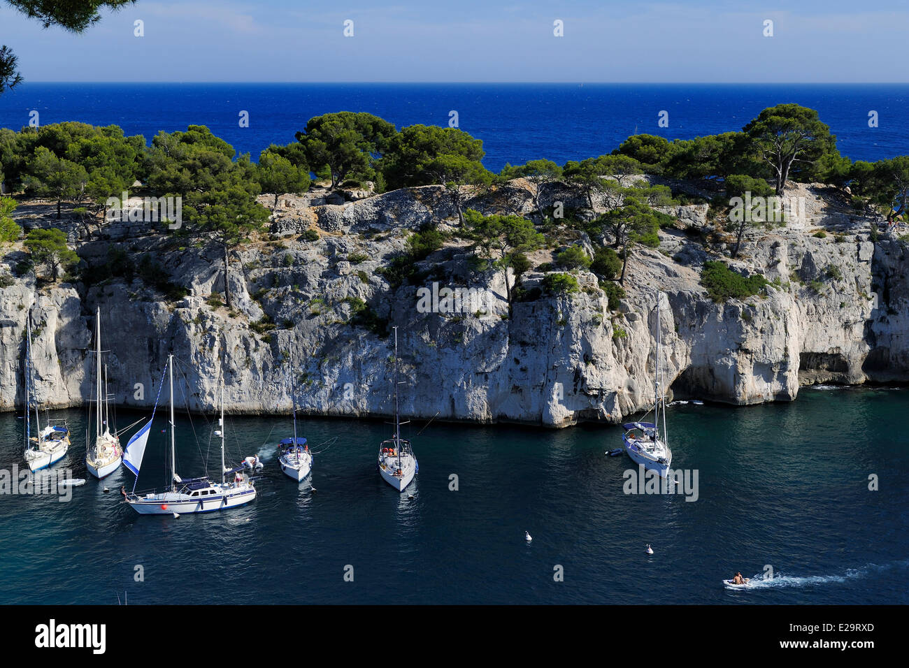 Francia, Bouches du Rhone, Cassis, penisola di porto miou Foto Stock