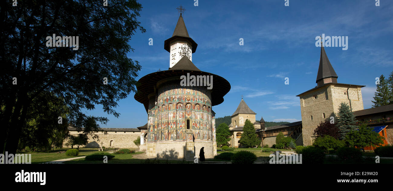 La Romania, regione di Bucovina, Monastero Sucevita, classificato come patrimonio mondiale dall' UNESCO Foto Stock