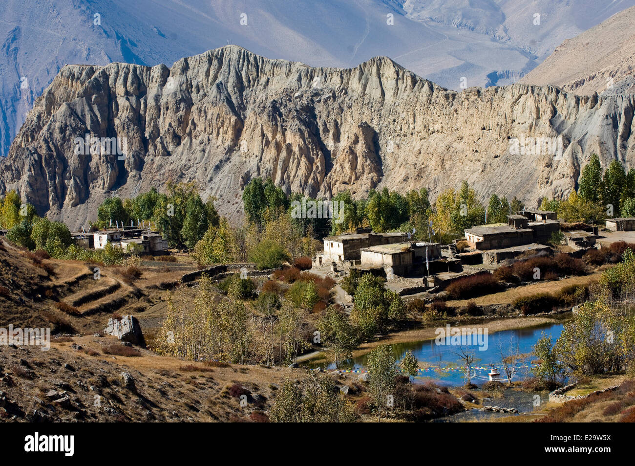 Il Nepal, zona di Dhawalagiri, Mustang distretto (ex regno di Lo), Jarkhot Foto Stock
