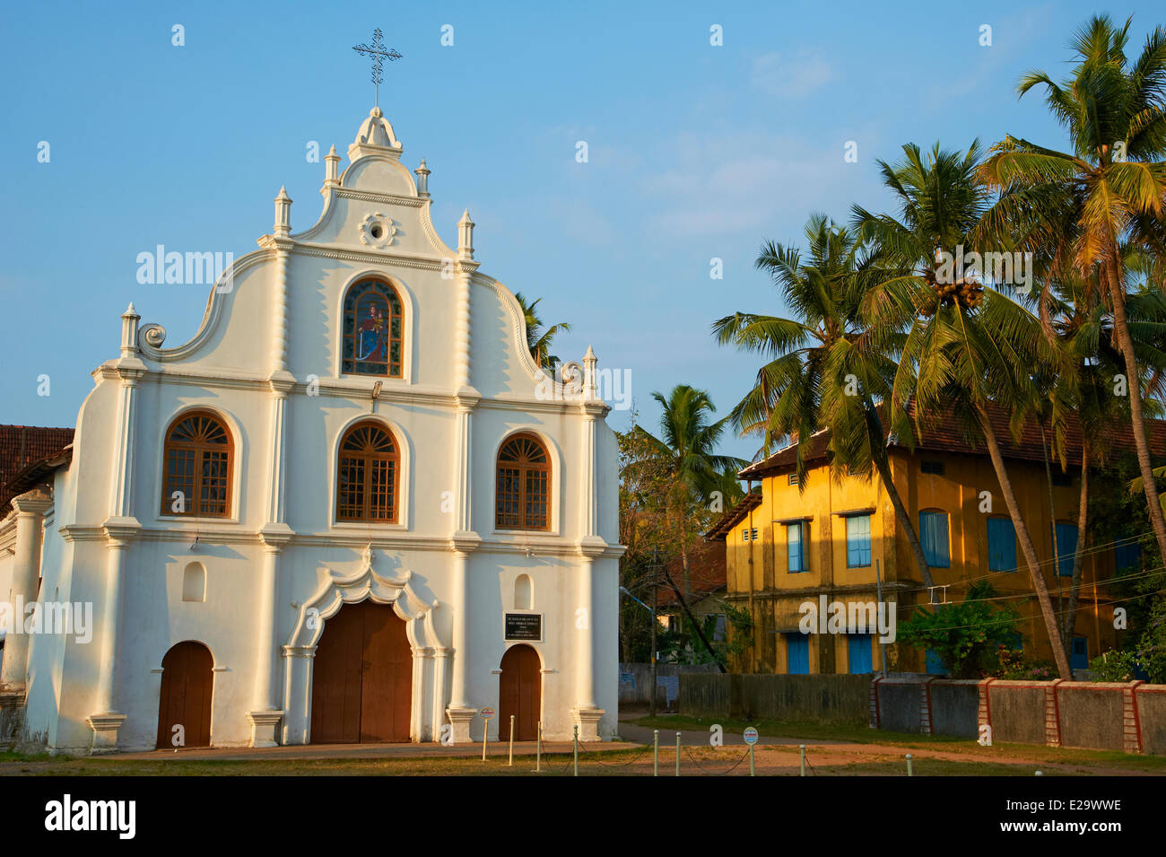 India Kerala State, Fort Cochin o Kochi, Vypin isola, la chiesa di Nostra Signora della Speranza Foto Stock