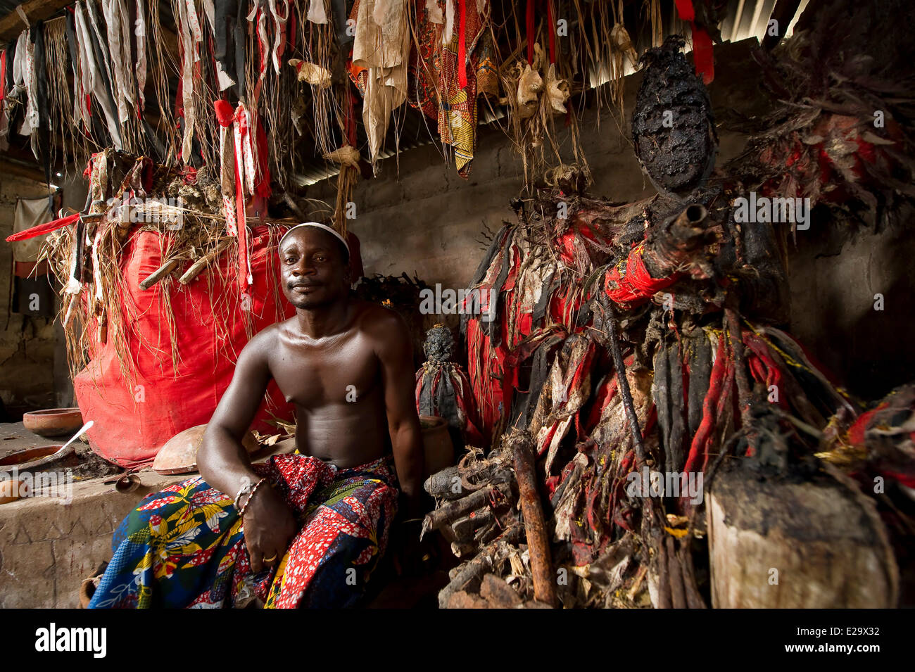 Il Togo, Seko, famiglia Sewoavi, grandi maestri fetishers-guaritori, chief Kpoti Foto Stock