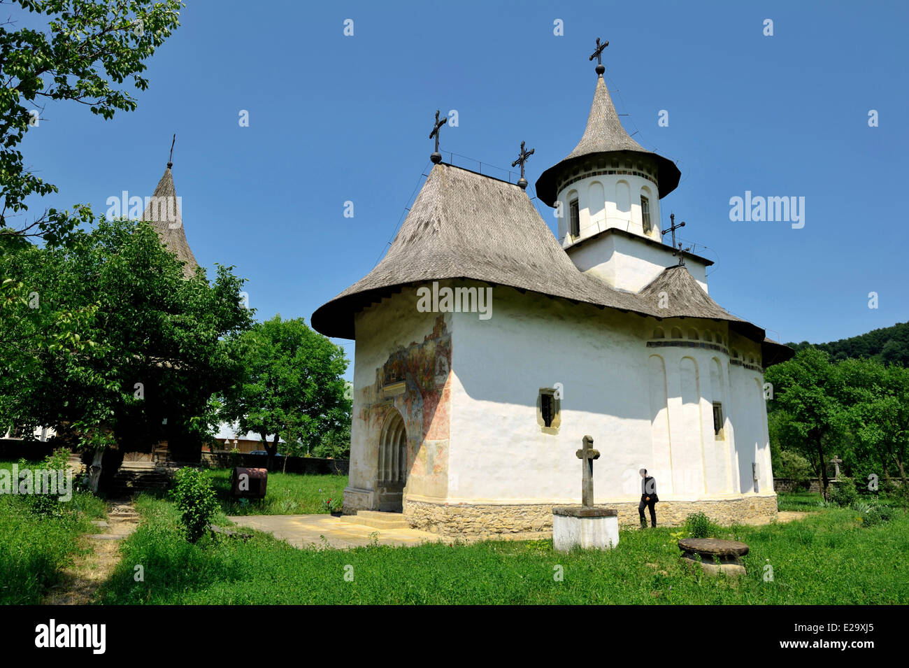 La Romania, regione di Bucovina, chiesa Patrauti elencati come patrimonio mondiale dall' UNESCO Foto Stock