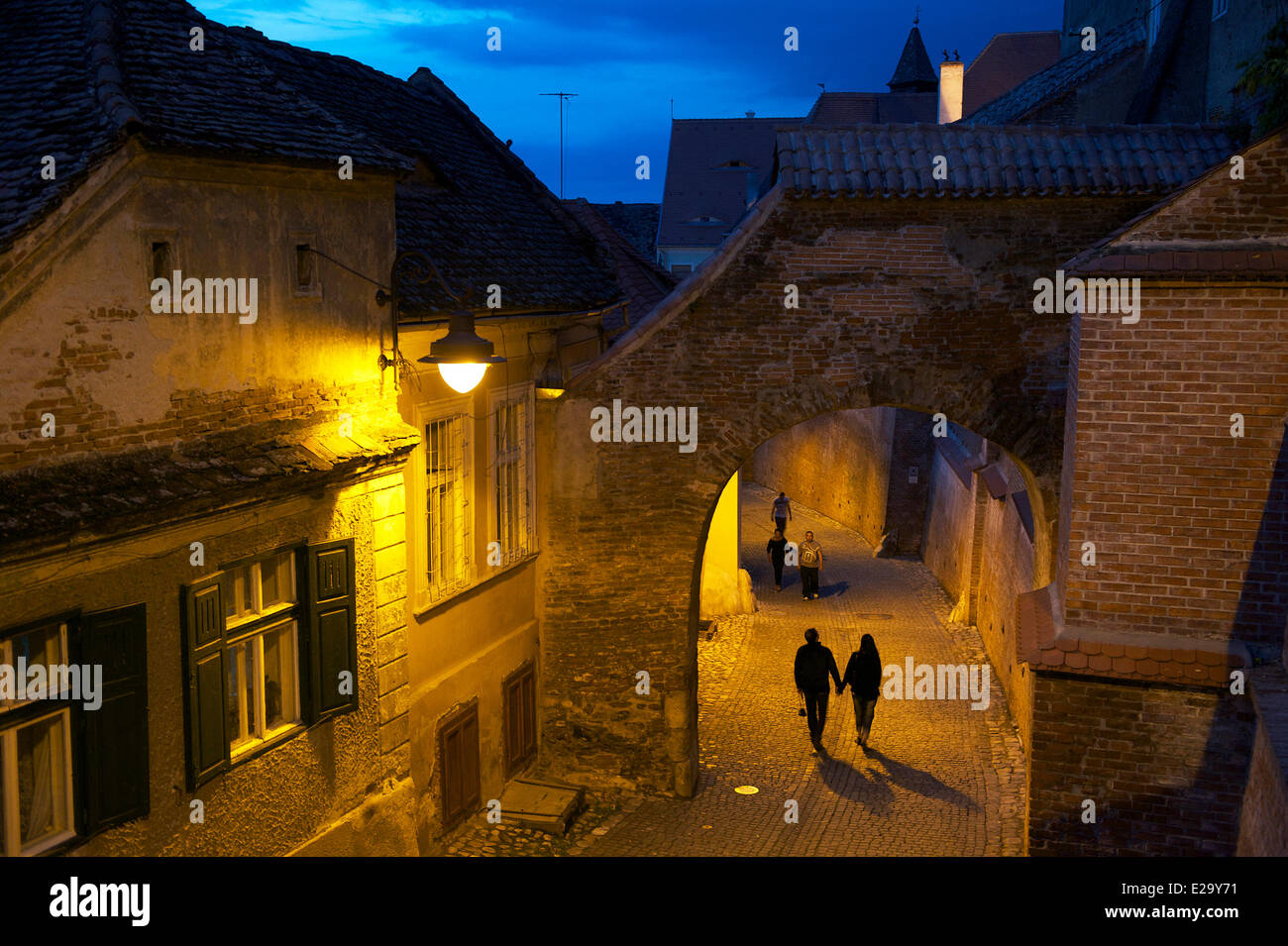La Romania, Transilvania, Carpazi, Sibiu, la città vecchia Foto Stock