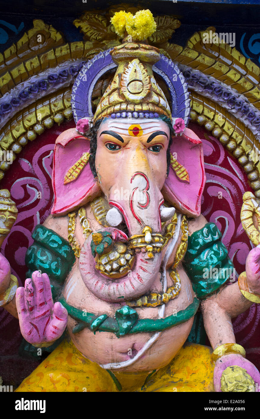 India, Tamil Nadu, Chennai (Madras), piccolo Ganesh tempio nei pressi della stazione centrale Foto Stock