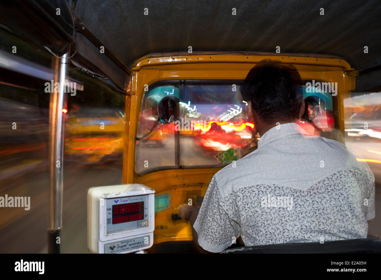 India, Tamil Nadu, Chennai (Madras), auto rickshaw, un trasporto urbano Foto Stock