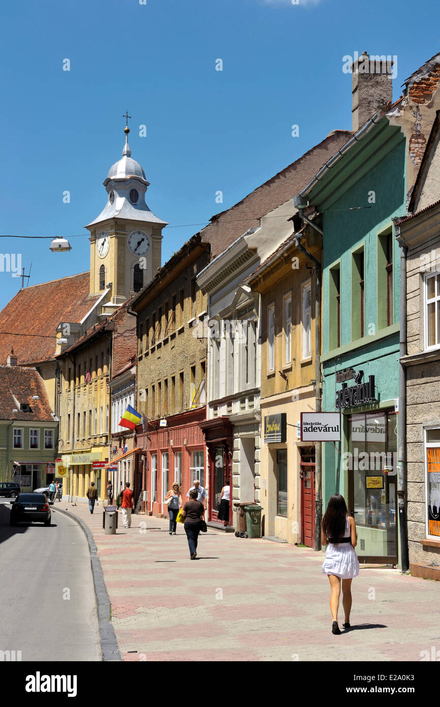 La Romania, Transilvania, Brasov, strada Michael Weiss Foto Stock