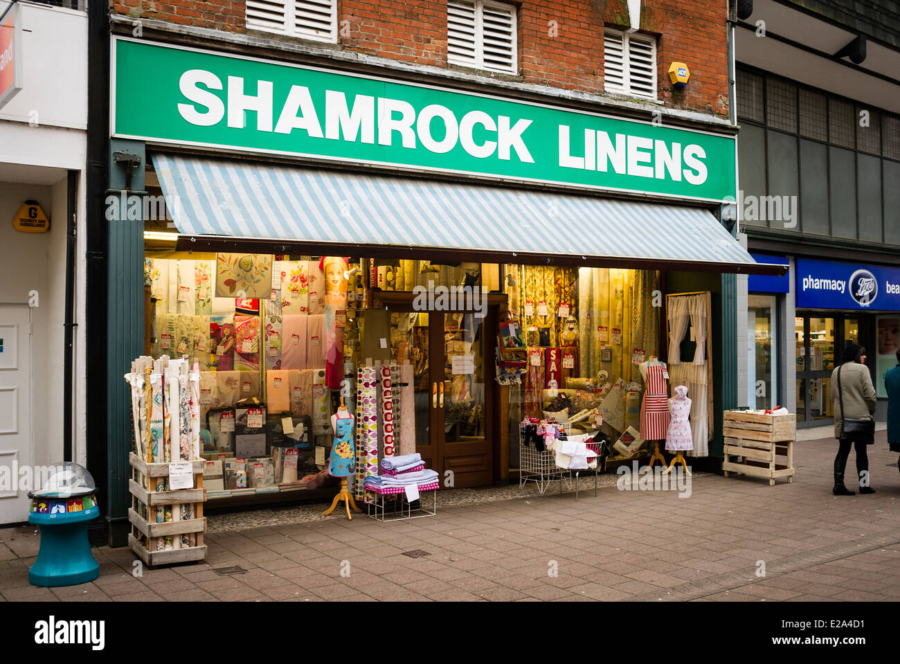 SHAMROCK biancheria store in Devizes Regno Unito Foto Stock