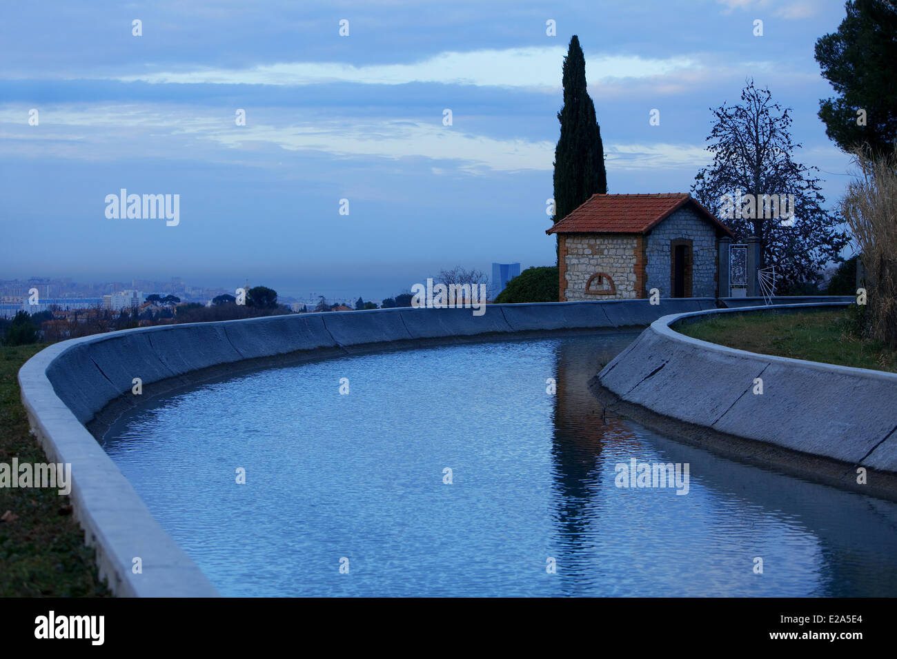 Francia, Bouches du Rhone, Marsiglia, XIV distretto, Santa Marta, Canal de Marseille Foto Stock