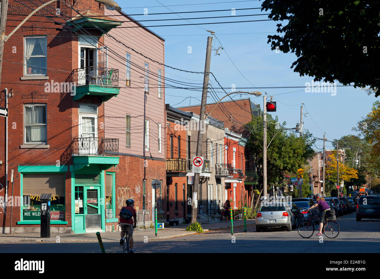 Canada, Provincia di Quebec, Montreal, Mile End, famoso ristorante ebraico Wilensky Light Lunch con il verde anteriore Foto Stock