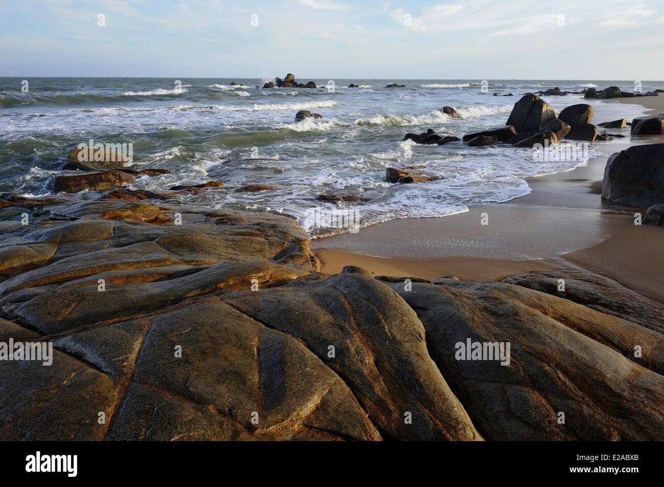 Il Vietnam, Ba Ria Vung Tau Provincia, lunghi Hai, spiaggia a nord di lunghi Hai Foto Stock