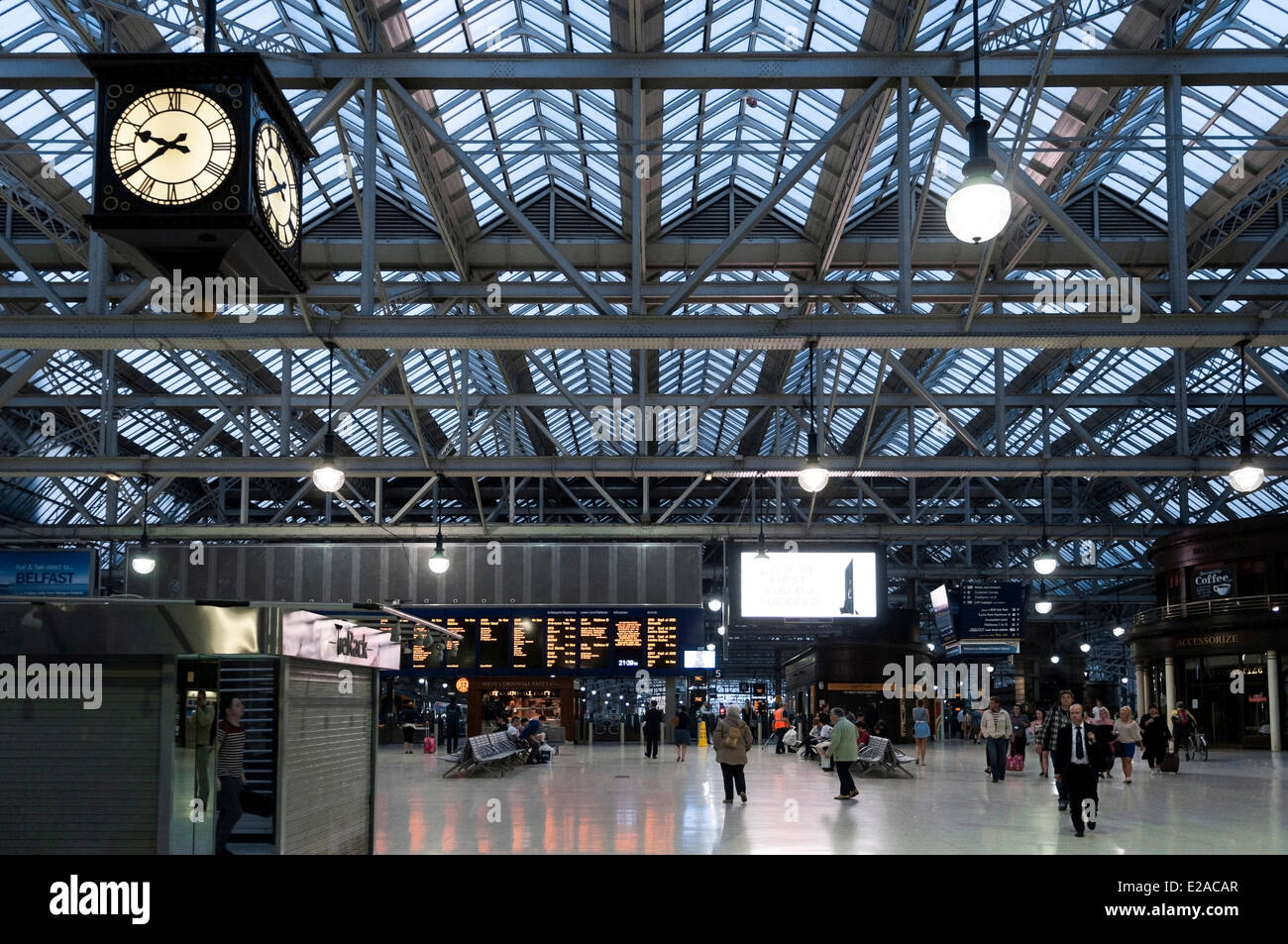 Regno Unito, Scozia, Glasgow, centrale quartiere di Merchant City, Stazione Centrale Foto Stock