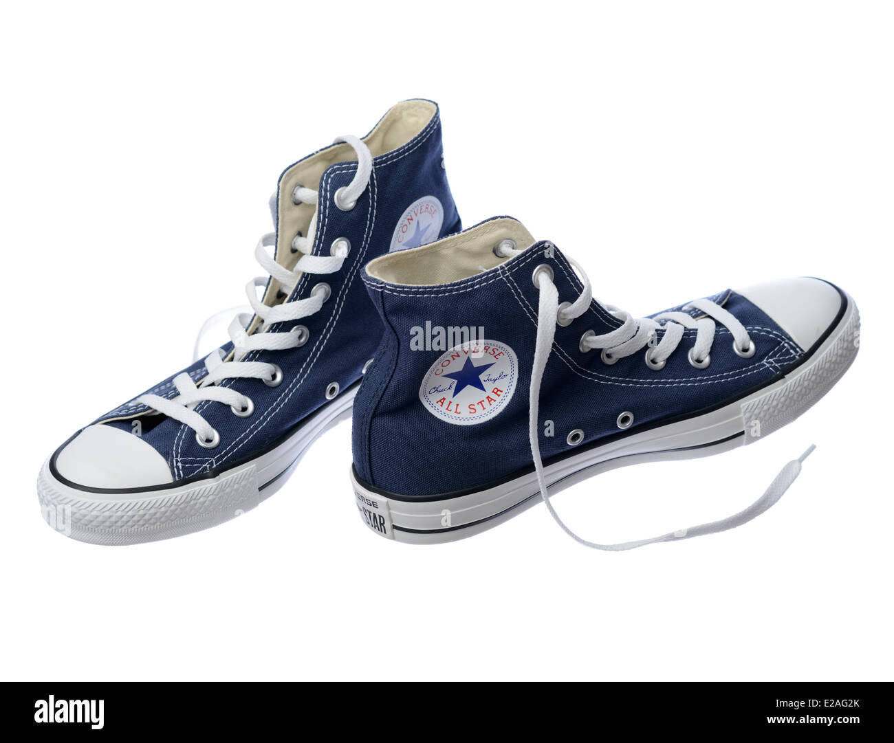 Blue Converse Chuck Taylor All Star scarpa coppia Foto Stock