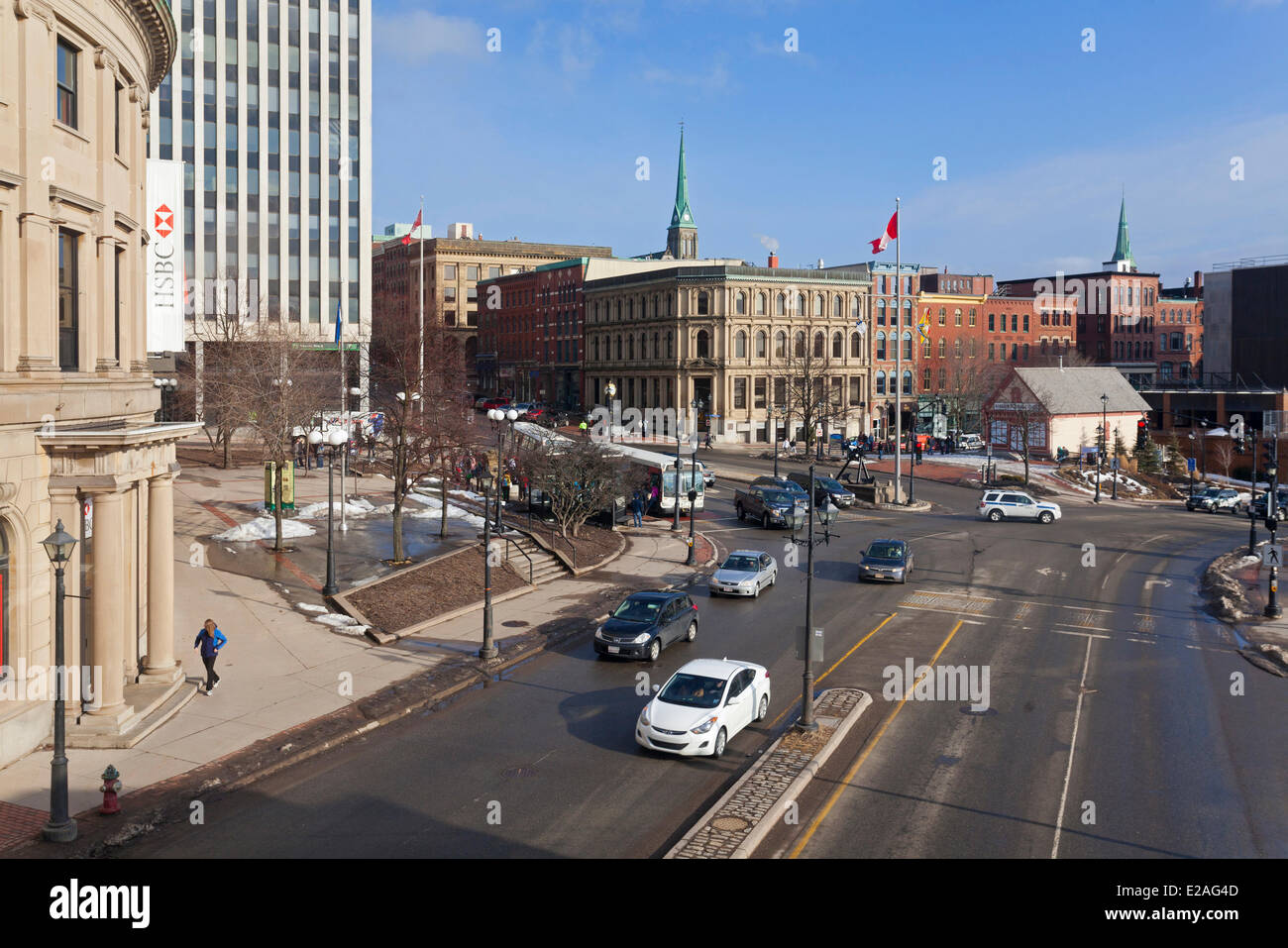 Canada, New Brunswick Provincia, San Giovanni, il centro cittadino di San Patrick Street Foto Stock