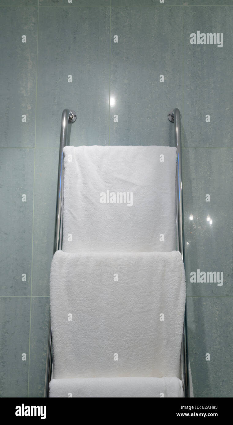 Bath towel rail Foto Stock