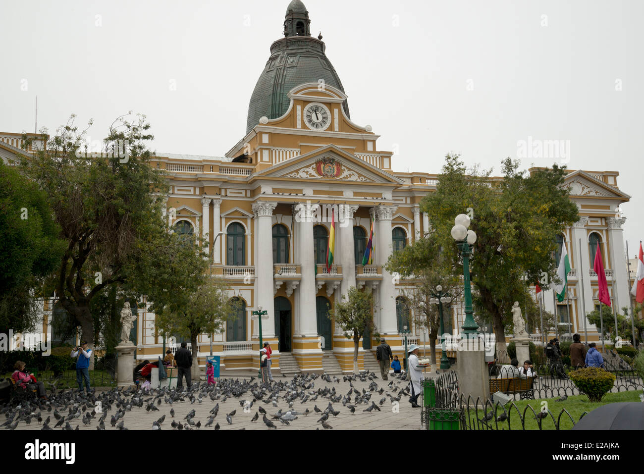 Palacio de Congresos Bolivia. Plurinazionale assemblea legislativa. Boliviano Congresso Nazionale. Il Palazzo del Parlamento a La Paz. Foto Stock