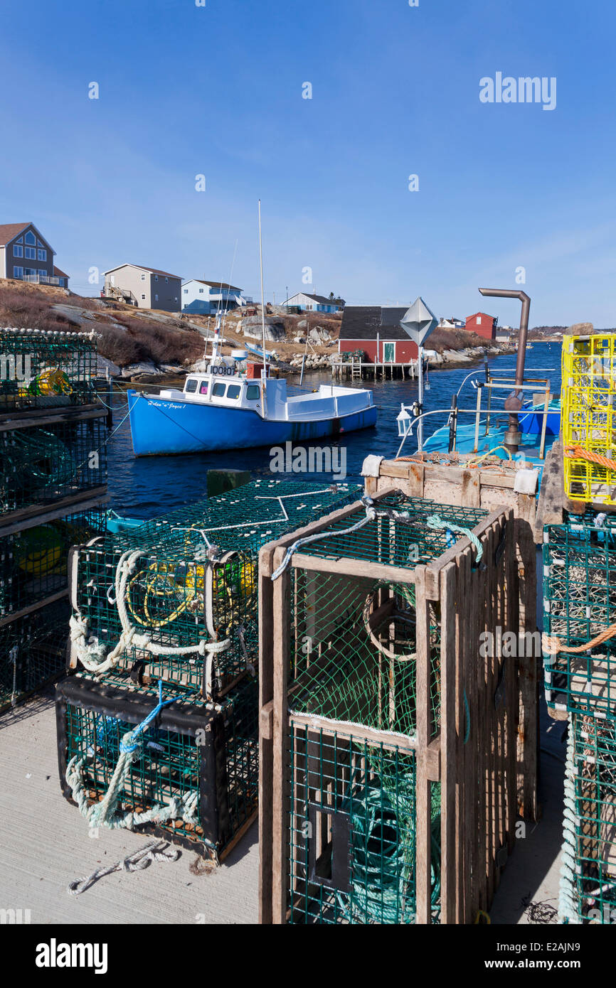 Canada, Nova Scotia, il faro Road, West Dover, un piccolo porto di pesca Foto Stock