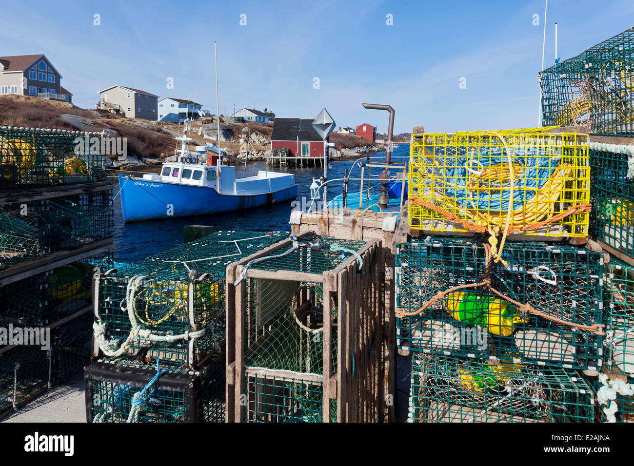 Canada, Nova Scotia, il faro Road, West Dover, un piccolo porto di pesca Foto Stock