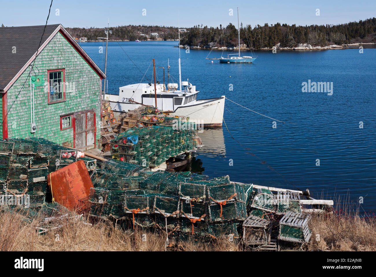 Canada, Nova Scotia, il faro Road, West Dover, un piccolo porto di pesca Foto Stock