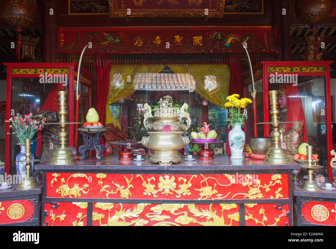 Quan Cong (Chua ONGS) Tempio, Hoi An (Patrimonio Mondiale dell'UNESCO), Quang prosciutto, Vietnam Foto Stock