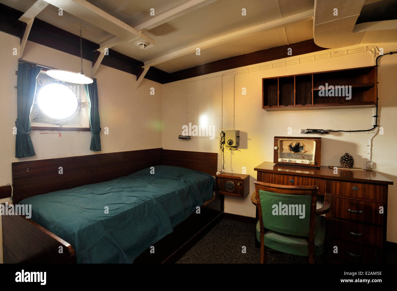 Francia, Charente Maritime, La Rochelle, museo marittimo, cabina comandante Foto Stock