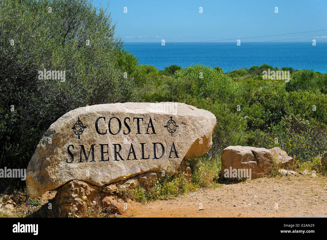 L'Italia, Sardegna, Olbia Tempio Provincia, Porto Rotondo blocco di granito  con i colori della Costa Smeralda (Costa Smeralda Foto stock - Alamy