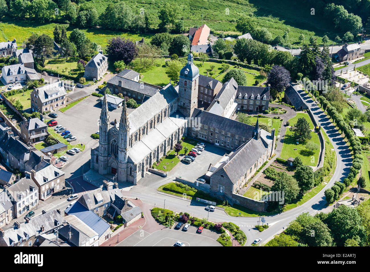 Francia, Manche, San Giacomo (vista aerea) Foto Stock