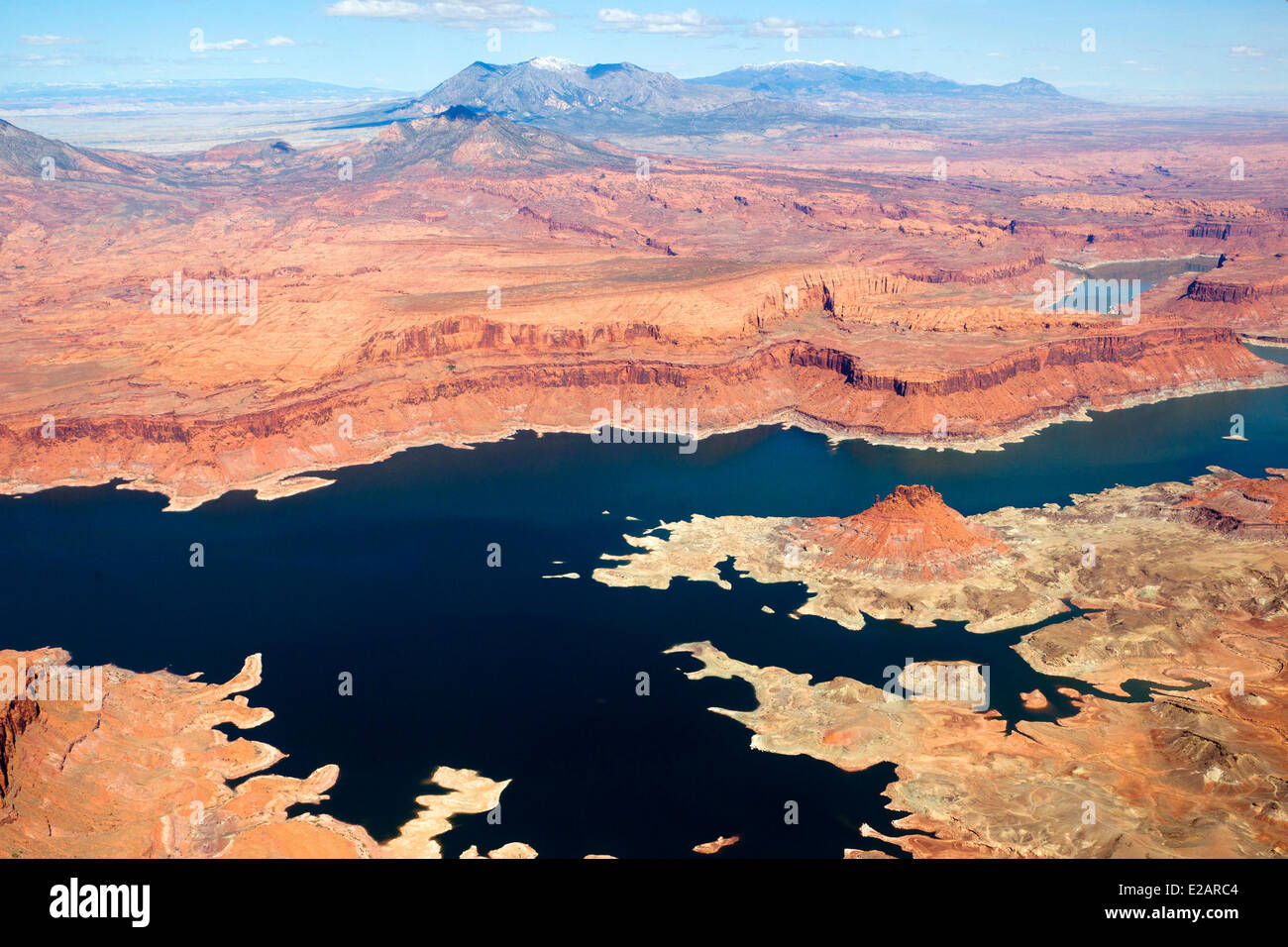 Stati Uniti, Utah, Glen Canyon National Recreation Area vicino a pagina, Lake Powell (vista aerea) Foto Stock
