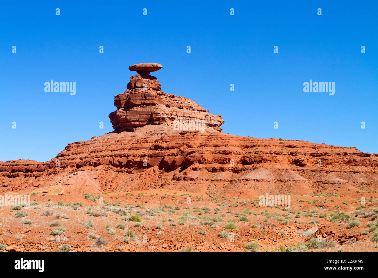 Stati Uniti, Utah e Colorado plateau, Mexican Hat, Mexican Hat rock Foto Stock