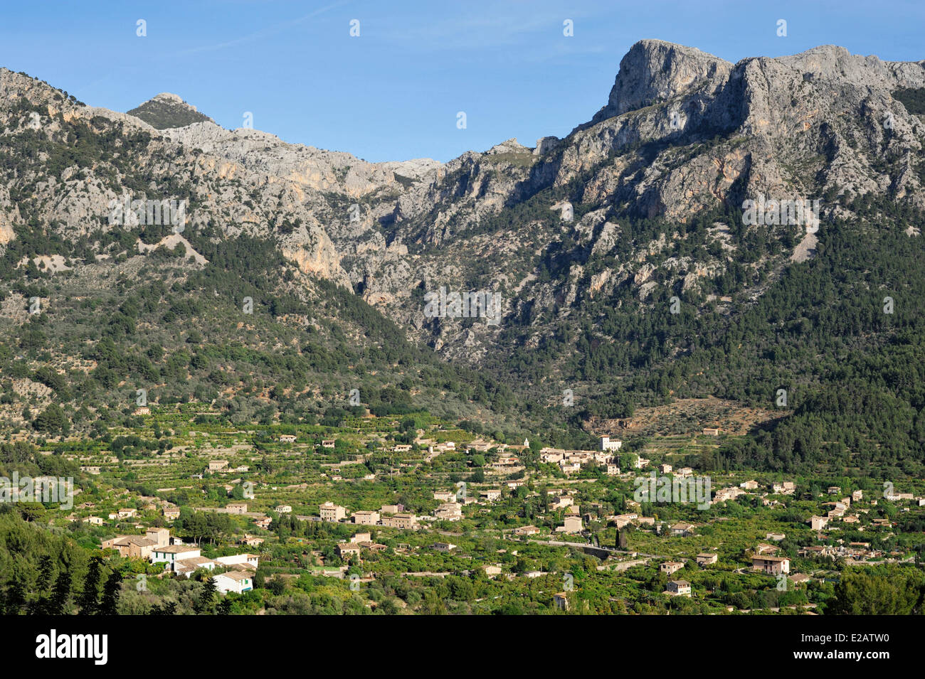 Isole Baleari Spagna, Mallorca, Biniaraix, valley Foto Stock