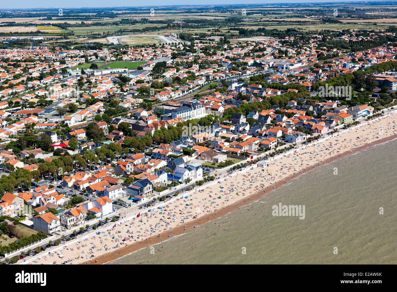 Francia, Charente Maritime, Chatellaillon Plage (vista aerea) Foto Stock