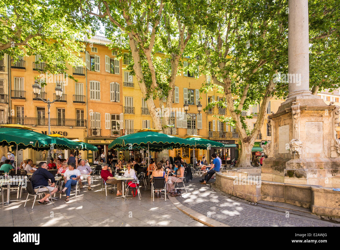 Francia, Bouches du Rhone, Aix en Provence, Place de l'Hotel de Ville Foto Stock