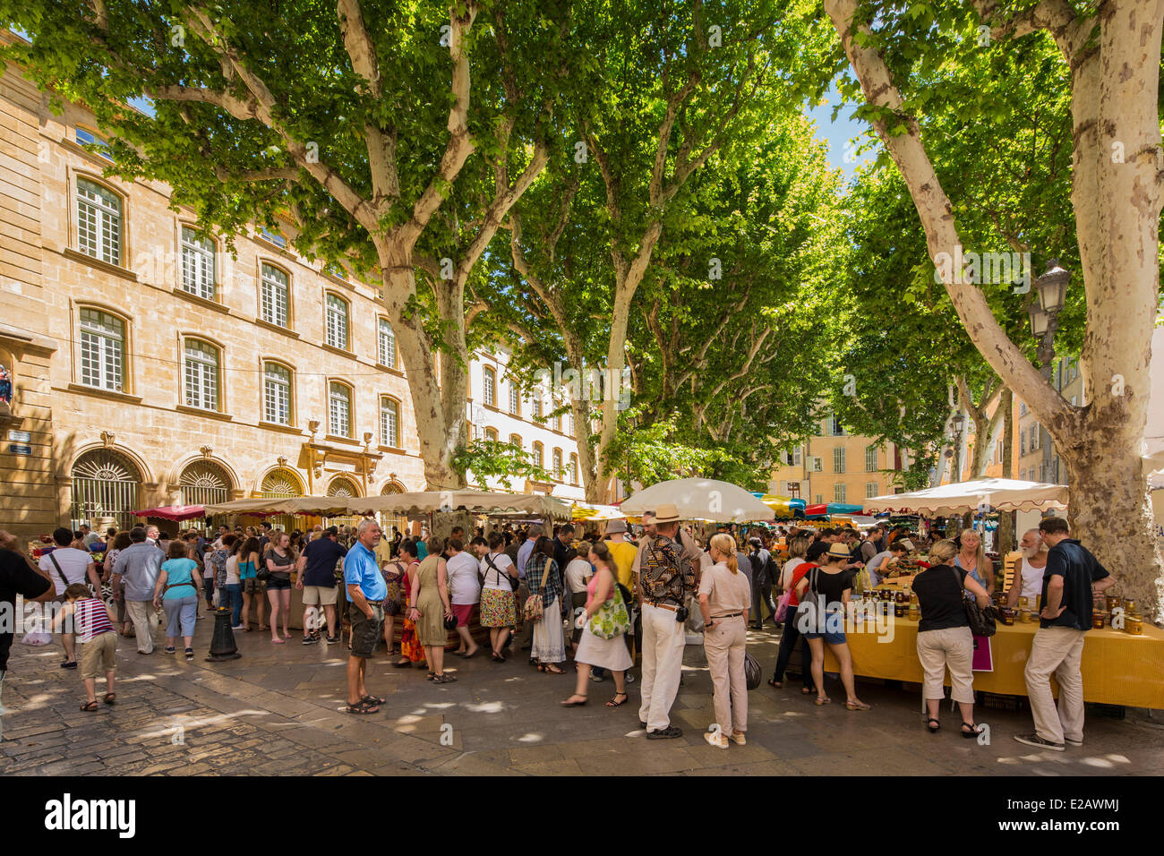 Francia, Bouches du Rhone, Aix en Provence, Market Place Richelmi Foto Stock