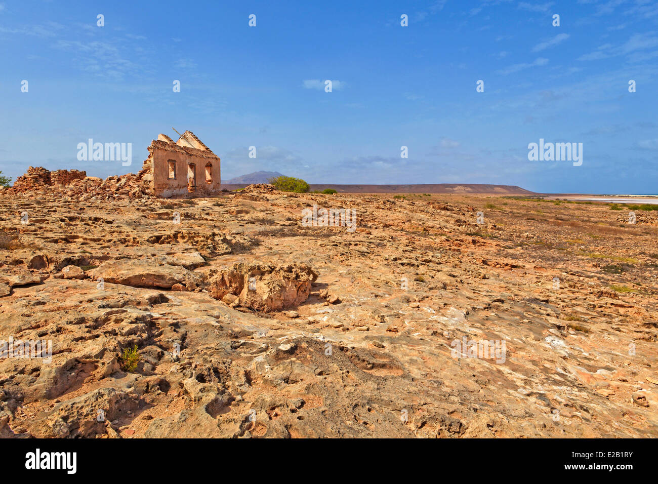 Capo Verde, Boavista, villaggio abbandonato di corallo Velho Foto Stock