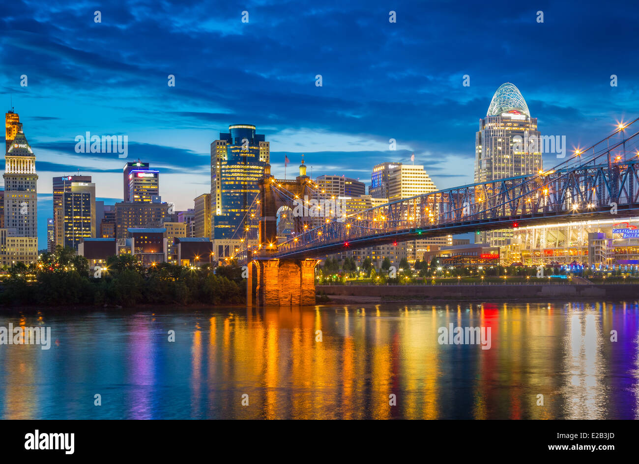 Cincinnati è la terza città più grande dell'Ohio e la 28ª città più grande degli Stati Uniti. Foto Stock
