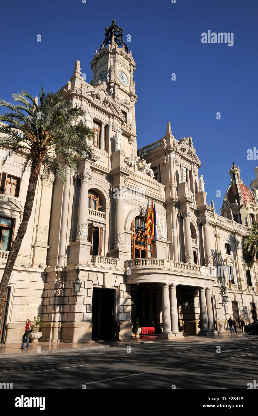 Spagna, Valencia, Municipio costruito nel 1905, ospita il Museo Historico Municipal Foto Stock