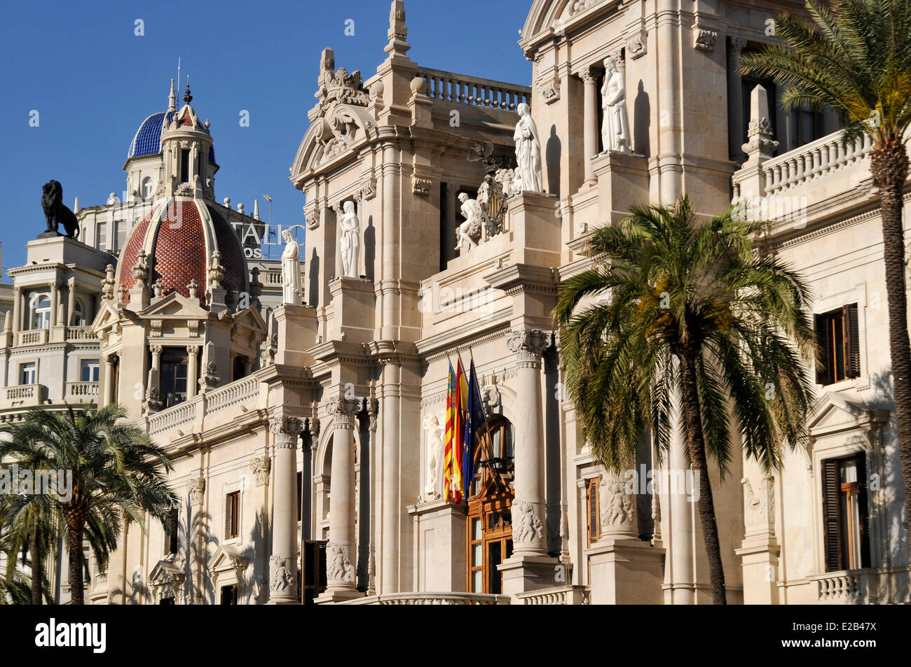 Spagna, Valencia, Municipio costruito nel 1905, ospita il Museo Historico Municipal Foto Stock