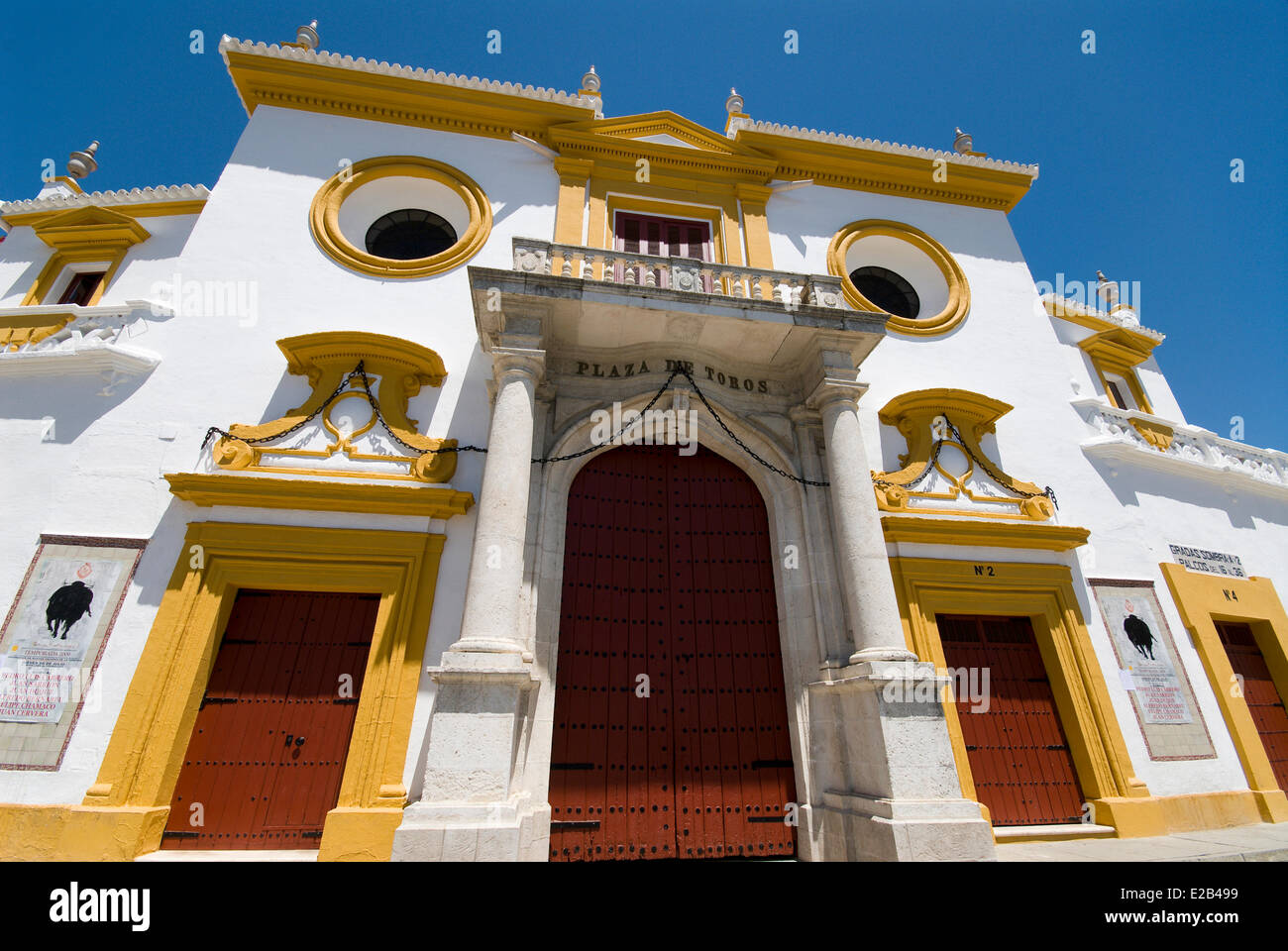 Spagna, Andalusia Siviglia, Plaza de toros, arena dei tori Maestranza xviii secolo sivigliano barocco Foto Stock